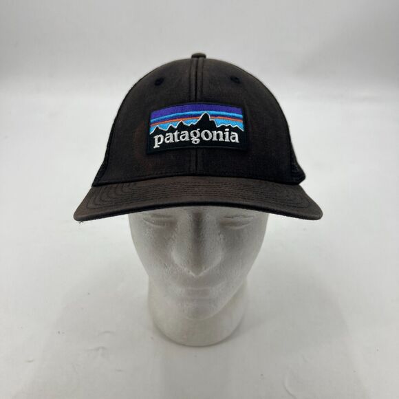 Patagonia Hat Mens Snapback Black Mesh Back Adjustable Trucker Baseball Cap - Picture 2 of 10